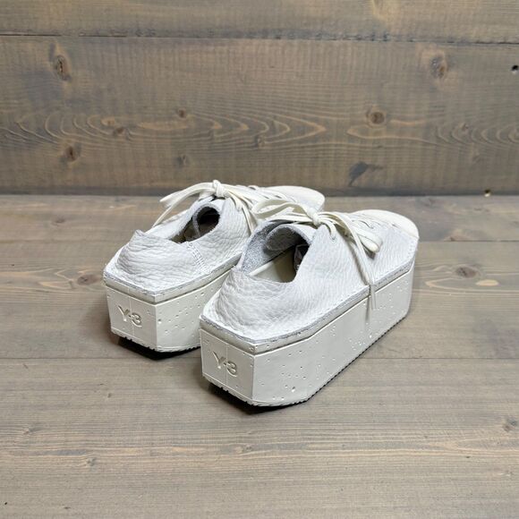 Y-3 Kyasu Low Cream White Suede Leather Platform Sneakers Women's 6, EU 37 1/3 - Picture 5 of 8